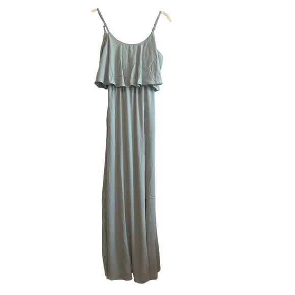NWT Show Me Your MuMu Caitlin Ruffle Maci Dress In Silver Sage Crisp Size XXS - Picture 3 of 9